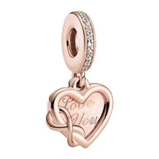 Pan Jiaduola White Copper Plated 925 Valentine's Day Mother's Day Love Pendant DIY Accessories Pendant Gift - Memoriex 