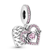Pan Jiaduola White Copper Plated 925 Valentine's Day Mother's Day Love Pendant DIY Accessories Pendant Gift - Memoriex 