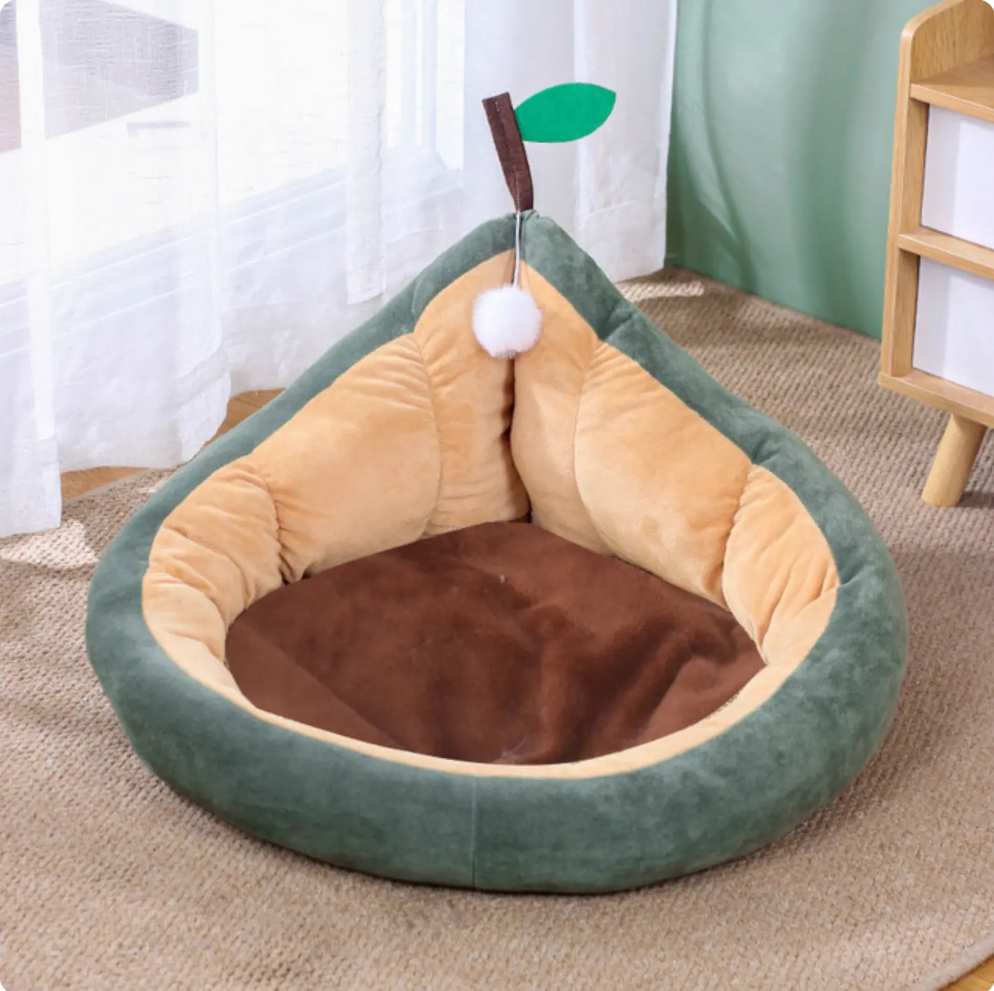 Pear Shape Cozy Lounger Pet Bed-1