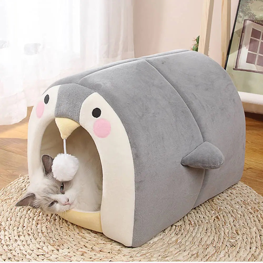 Penguin Cushion Pet Cave House-0