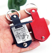 Personalised Baby Birth Keyring | Leather & Steel Keepsake | Unique New Parents Gift | Memoriex - Memoriex