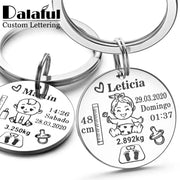 Personalised Baby Birth Keyring | New Parents Gift | Unique Keepsake | Memoriex - Memoriex