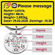 Personalised Baby Birth Keyring | New Parents Gift | Unique Keepsake | Memoriex - Memoriex