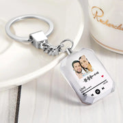 Personalised Crystal Keyring | Scannable Music & Photo | Unique UK Gift | Memoriex - Memoriex