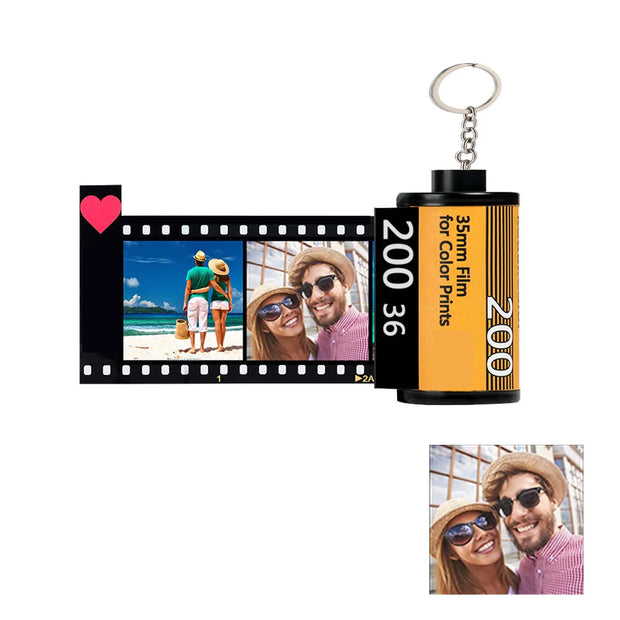 Personalised Film Roll Keyring | Custom Photo Album Gift | Unique British Keepsake | Memoriex - Memoriex