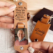Personalised Leather Photo Keyring | Sympathy & Memorial Gift | British Keepsake | Memoriex - Memoriex