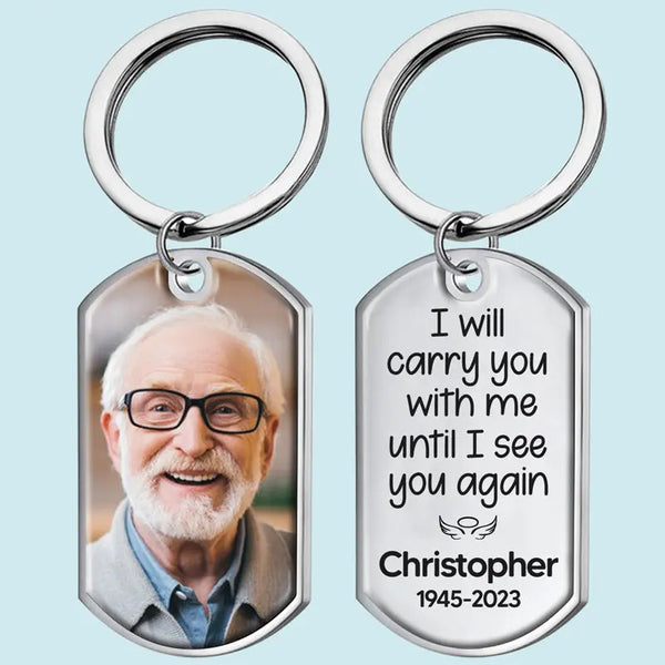 Personalised Memorial Keyring | Until I See You Again | Sympathy Gift | Memoriex - Memoriex