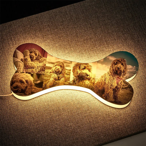 Personalized Bone Night Light with 5 Pictures - Memoriex