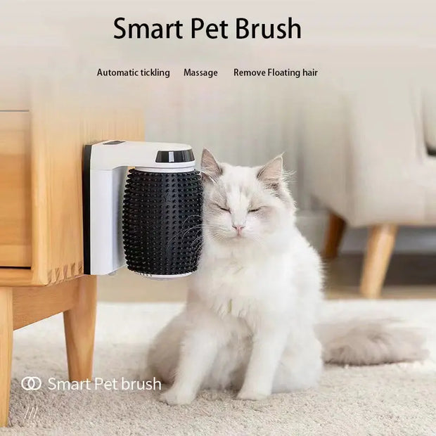 Pet Intelligent Automatic Cat Brush Corner Rubbing Brush Cat Scratching Massage To Remove Floating Hair Cat Massager - Memoriex 