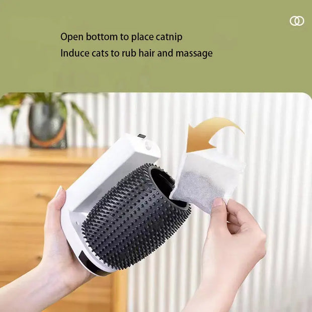 Pet Intelligent Automatic Cat Brush Corner Rubbing Brush Cat Scratching Massage To Remove Floating Hair Cat Massager - Memoriex 