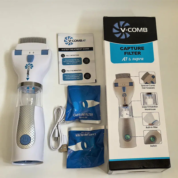 Pet Lice Remover for Dogs and Cats - Flea Comb for Hair Cleaning, Portable Lice Catcher - Memoriex 