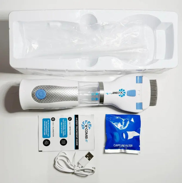 Pet Lice Remover for Dogs and Cats - Flea Comb for Hair Cleaning, Portable Lice Catcher - Memoriex 