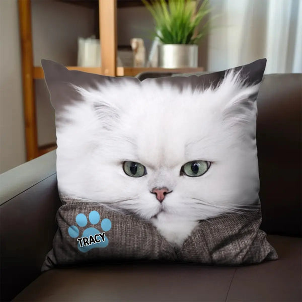 Pet Lovers - Pet's Face On A Pillow - Personalized Pillow - Memoriex