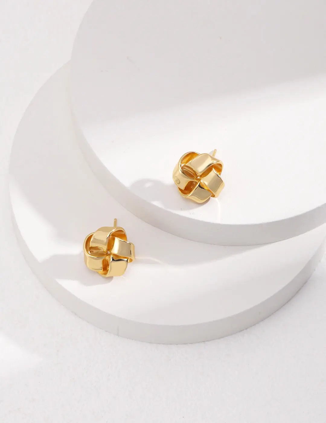 Petite Love Knot Stud Earrings-3