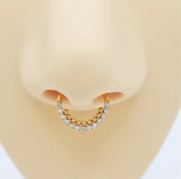 Piercing Jewelry Zircon Nose Ring Closure Ring - Memoriex 