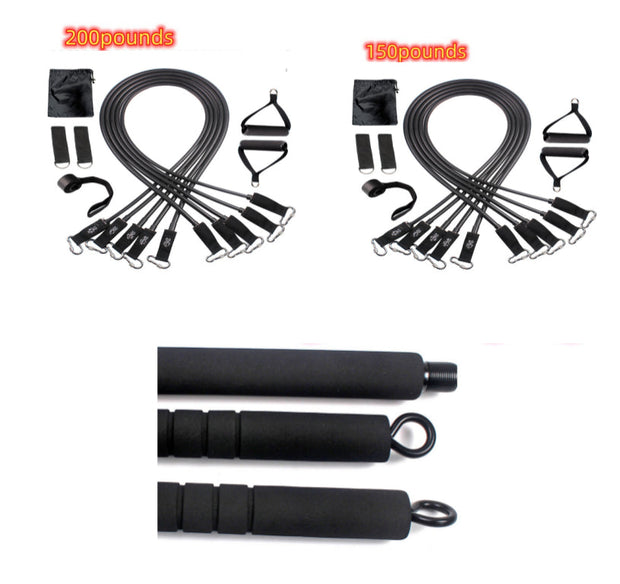 Pilates Stick Yoga Pull Bar Multifunctional Home Fitness Stick Chest Expander - Memoriex 