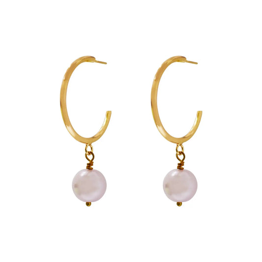 Pink Pearl Statement Earrings - Memoriex