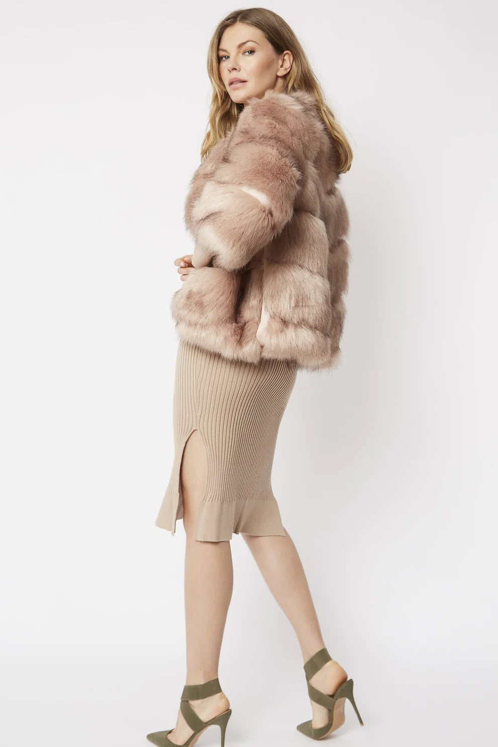 Pink Faux Fur Ella Coat-2