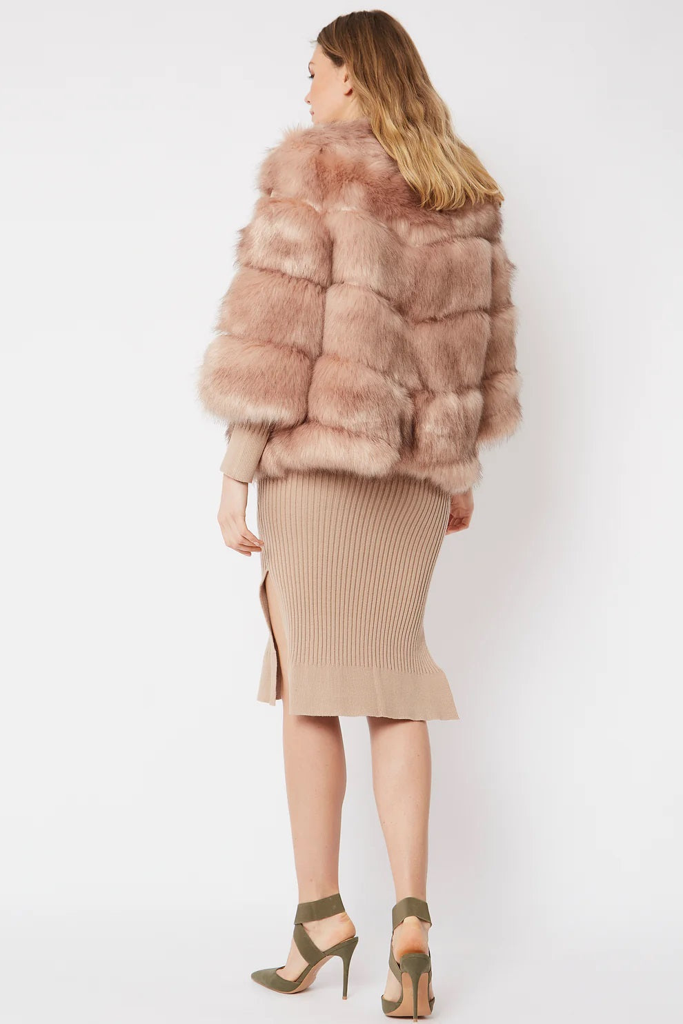 Pink Faux Fur Ella Coat-3