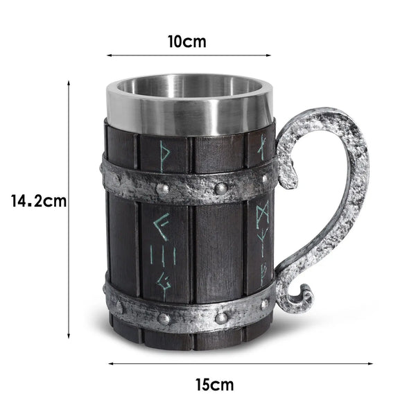 Pirate Beer Cup Large Water Cup Stainless Steel Cup Mark Cup Resin Craft Decoration - Memoriex