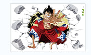 Pirate King Lufei Self adhesive Wall Stickers for Boys' Bedroom Creative Graffiti Cartoon Anime Stickers PVC - Memoriex 