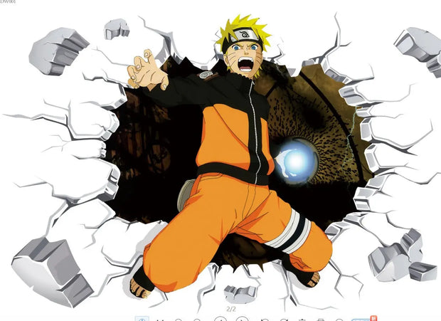 Pirate King Lufei Self adhesive Wall Stickers for Boys' Bedroom Creative Graffiti Cartoon Anime Stickers PVC - Memoriex 