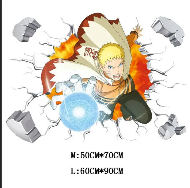 Pirate King Lufei Self adhesive Wall Stickers for Boys' Bedroom Creative Graffiti Cartoon Anime Stickers PVC - Memoriex 