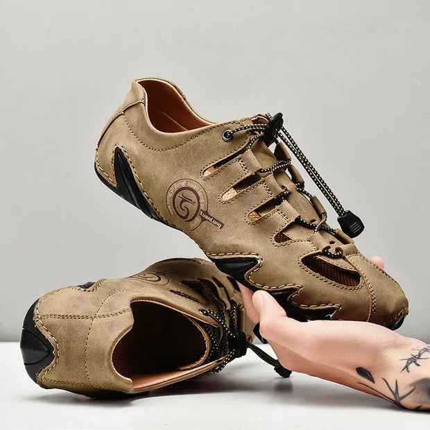 Plus Size Men's Casual Hollow Beach Sandals - Memoriex 