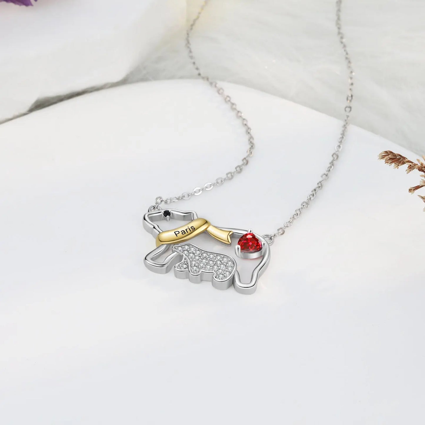 Polar Bear Mother and Child Necklace-4