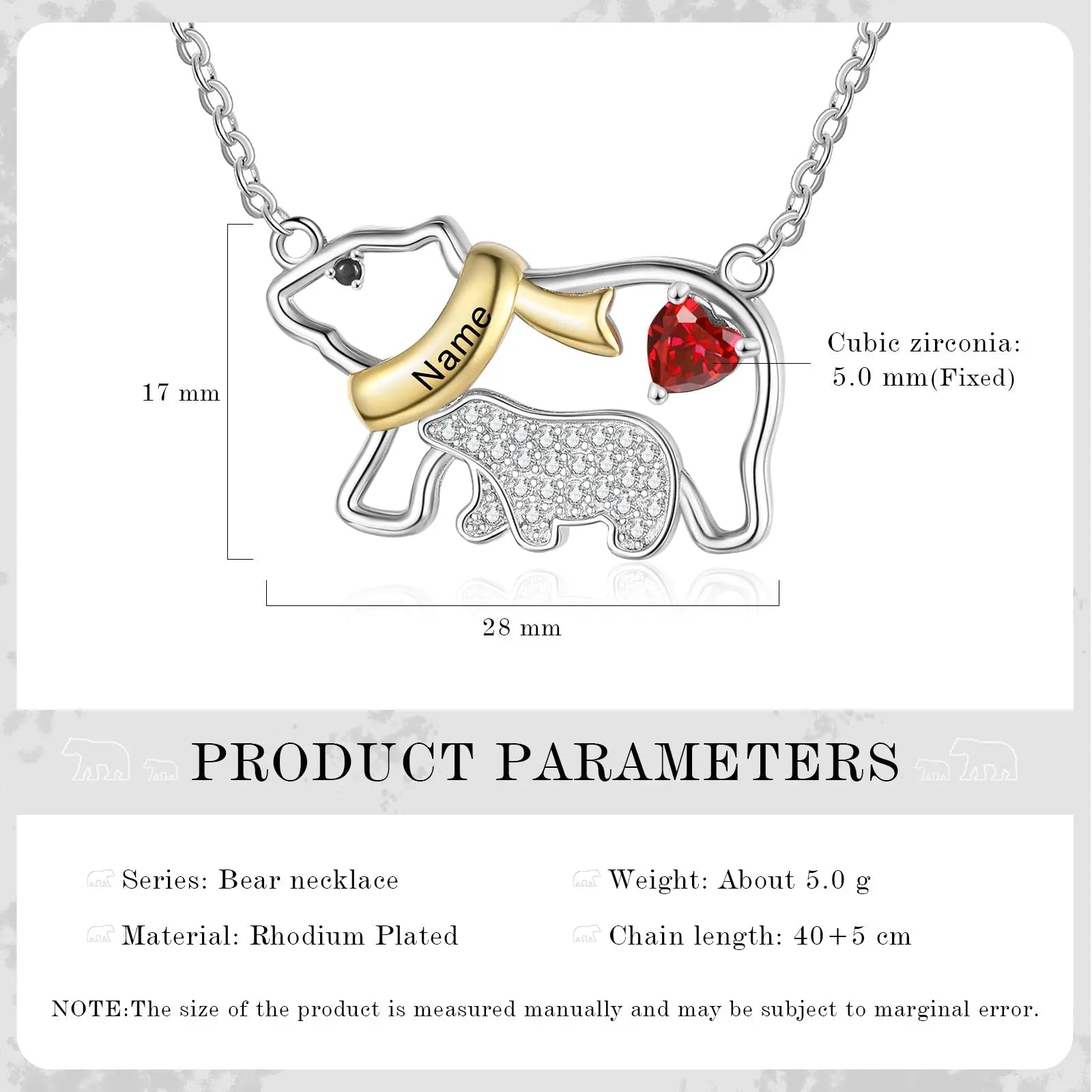 Polar Bear Mother and Child Necklace-6