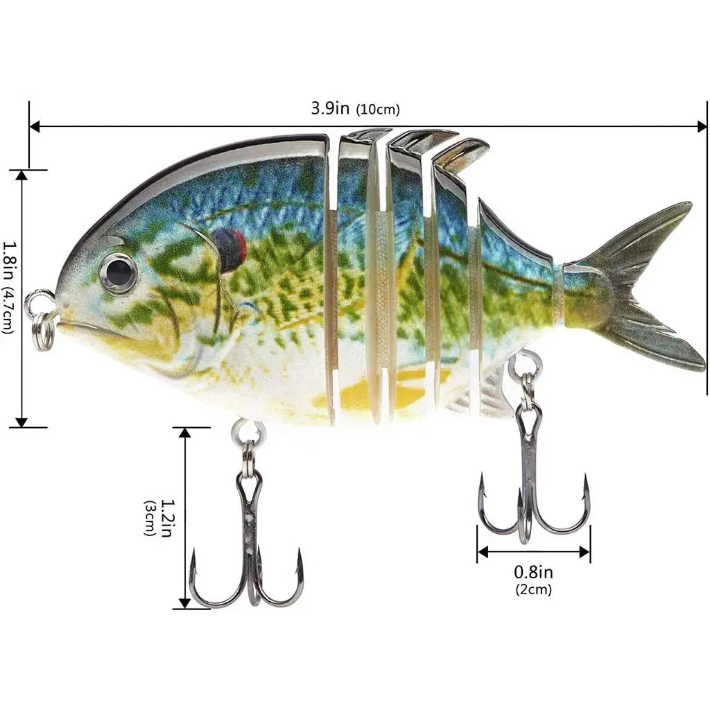 SwimPomfret Hard Swimbait with Built-in Steel Balls 3.9in/1.3oz-1