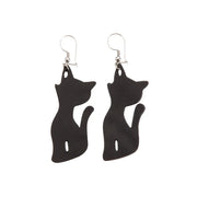 Poppy Recycled Rubber Cat Earrings - Memoriex 