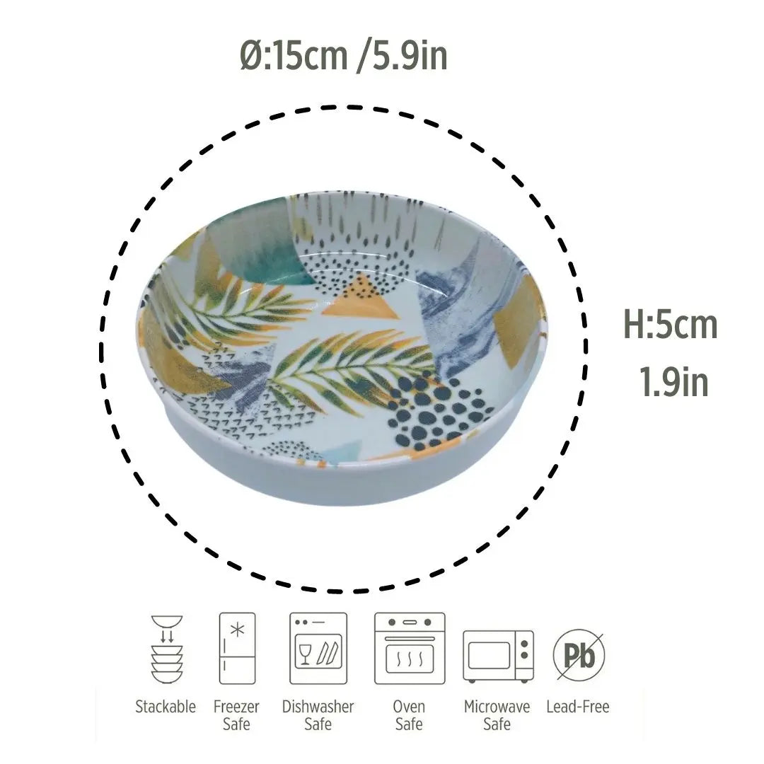 Porcelain Pasta Bowl Nature Forest 15cm - Memoriex 