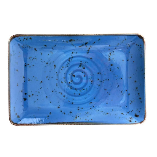 Porcelain Serving Plate&Platter Pebble Marine Blue 30cm-0