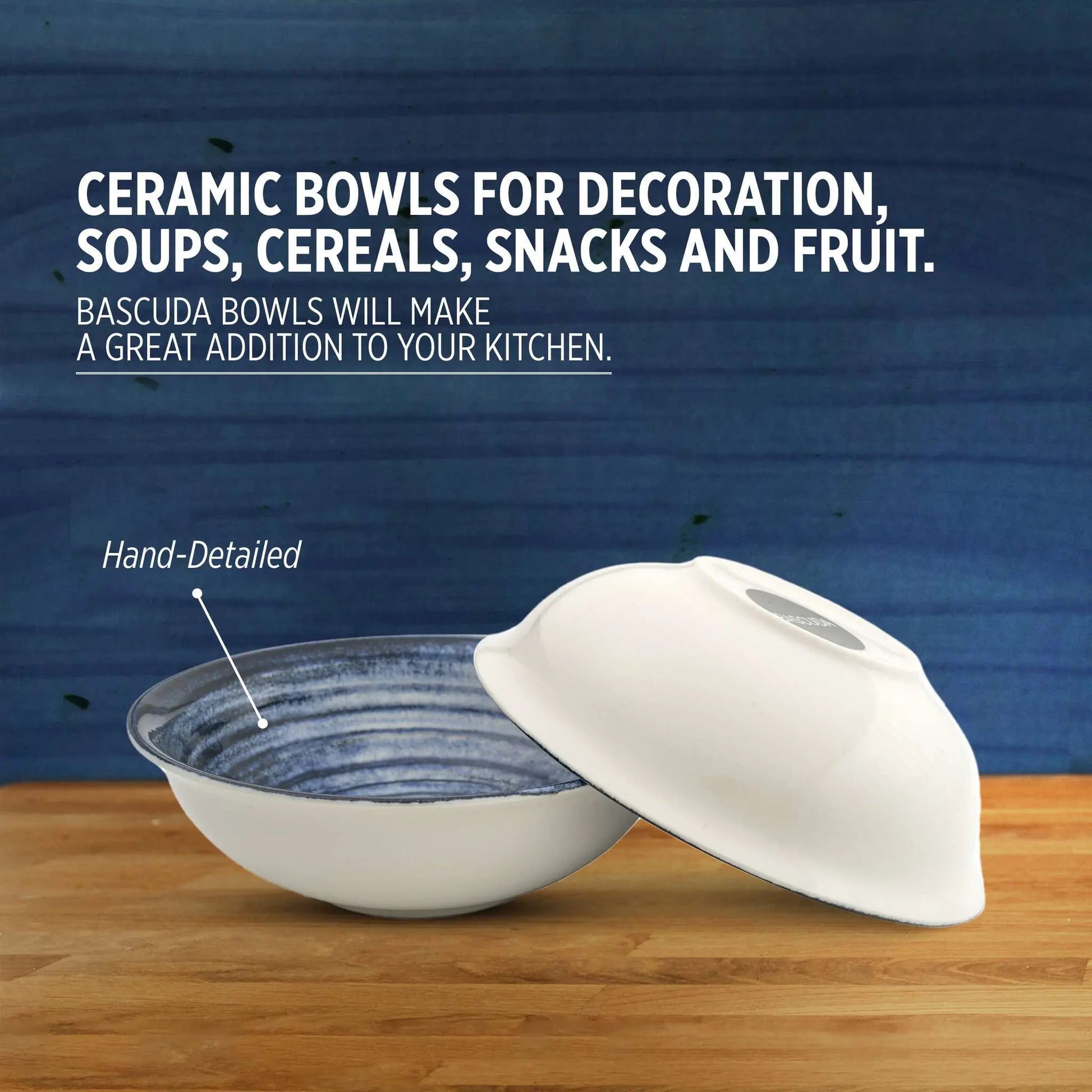 Porcelain Soup-Cereal Bowl Pebble Deep Ocean 17cm-2