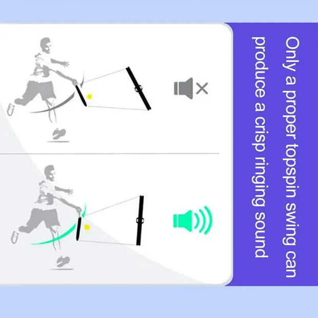 Portable Tennis Topspin Whistle Hitting Trainer - Ideal for Beginners' Swing Aid - Memoriex