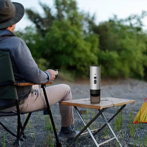 Portable Wireless 3-in-1 Espresso Maker, 7800mAh, Car/Home/Camping, Ground/Capsule Coffee. - Memoriex 