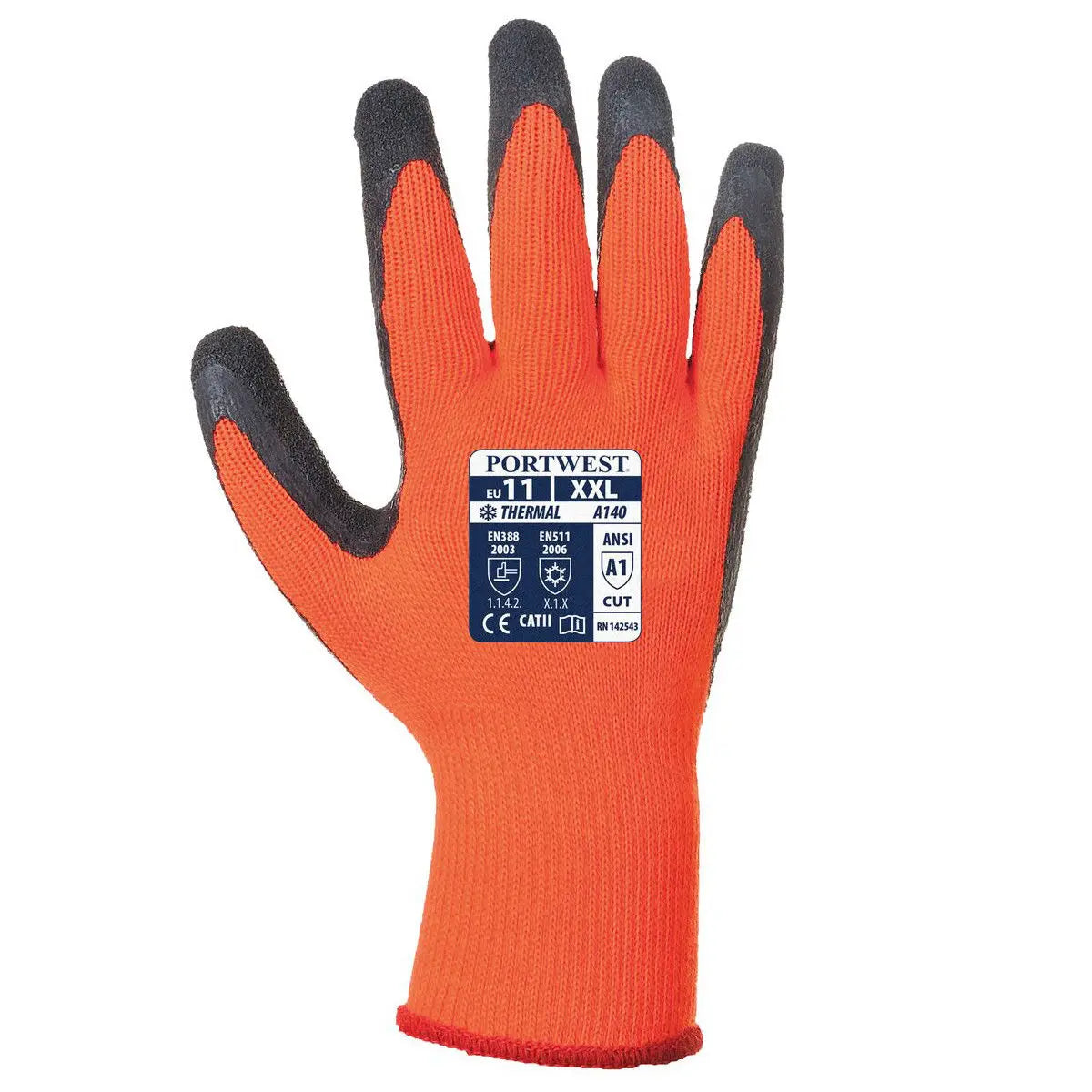 Portwest A140 Thermal Grip Latex Gloves - 12 Pack - Memoriex 