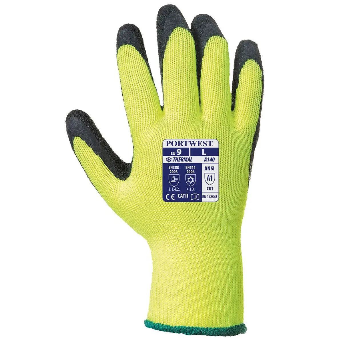 Portwest A140 Thermal Grip Latex Gloves - 12 Pack - Memoriex 