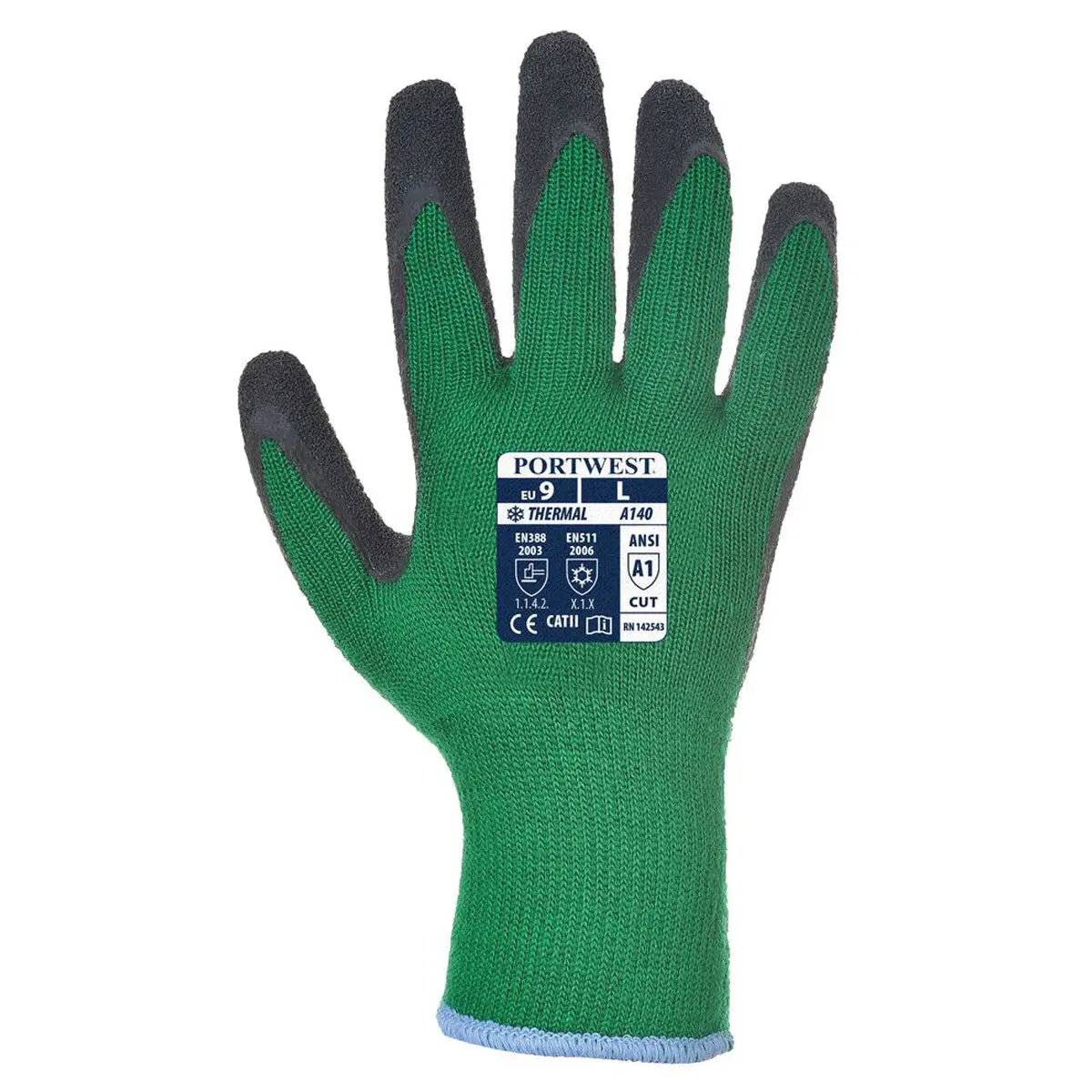 Portwest A140 Thermal Grip Latex Gloves - 12 Pack - Memoriex 