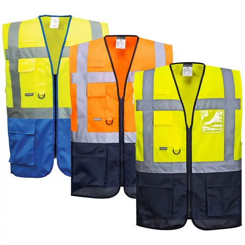 Portwest C476 Warsaw Executive Hi Vis Zip Vest-0