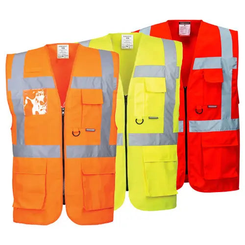 Portwest S476 Berlin Executive Hi Vis Zip Vest - Memoriex 