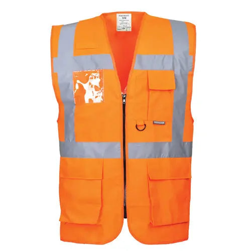 Portwest S476 Berlin Executive Hi Vis Zip Vest - Memoriex 