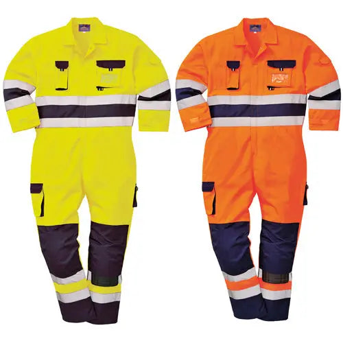 Portwest TX55 Nantes Hi Vis Overalls with Kneepad Pockets - Memoriex 