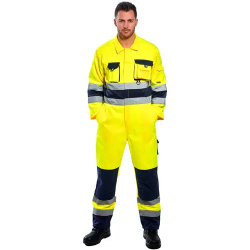 Portwest TX55 Nantes Hi Vis Overalls with Kneepad Pockets - Memoriex 