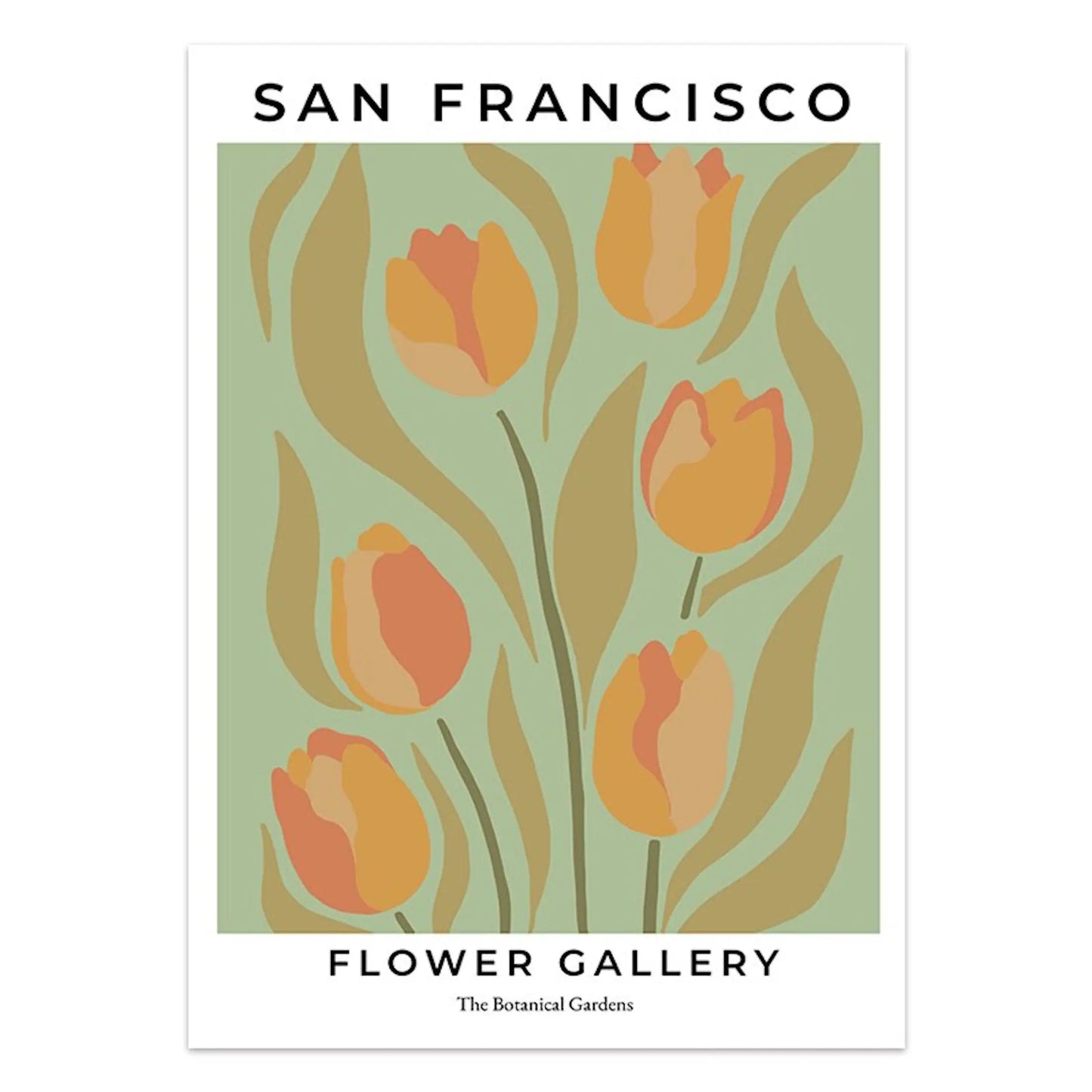 Poster Blumen Markt San Francisco Mailand London als Deko Print ohne Rahmen-2