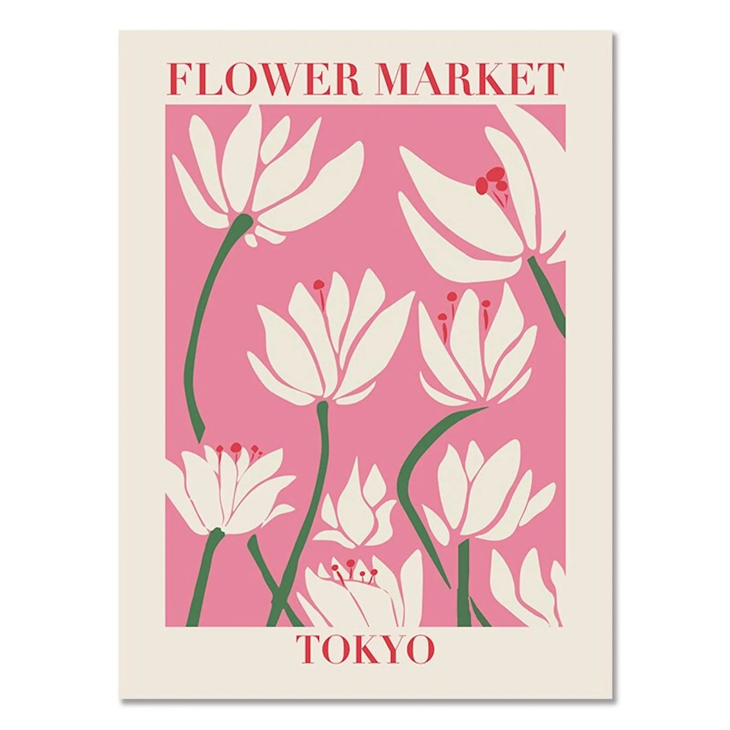 Poster Blumen Markt Tokio Henry Matisse & Keith Haring als Deko Print ohne Rahmen-1