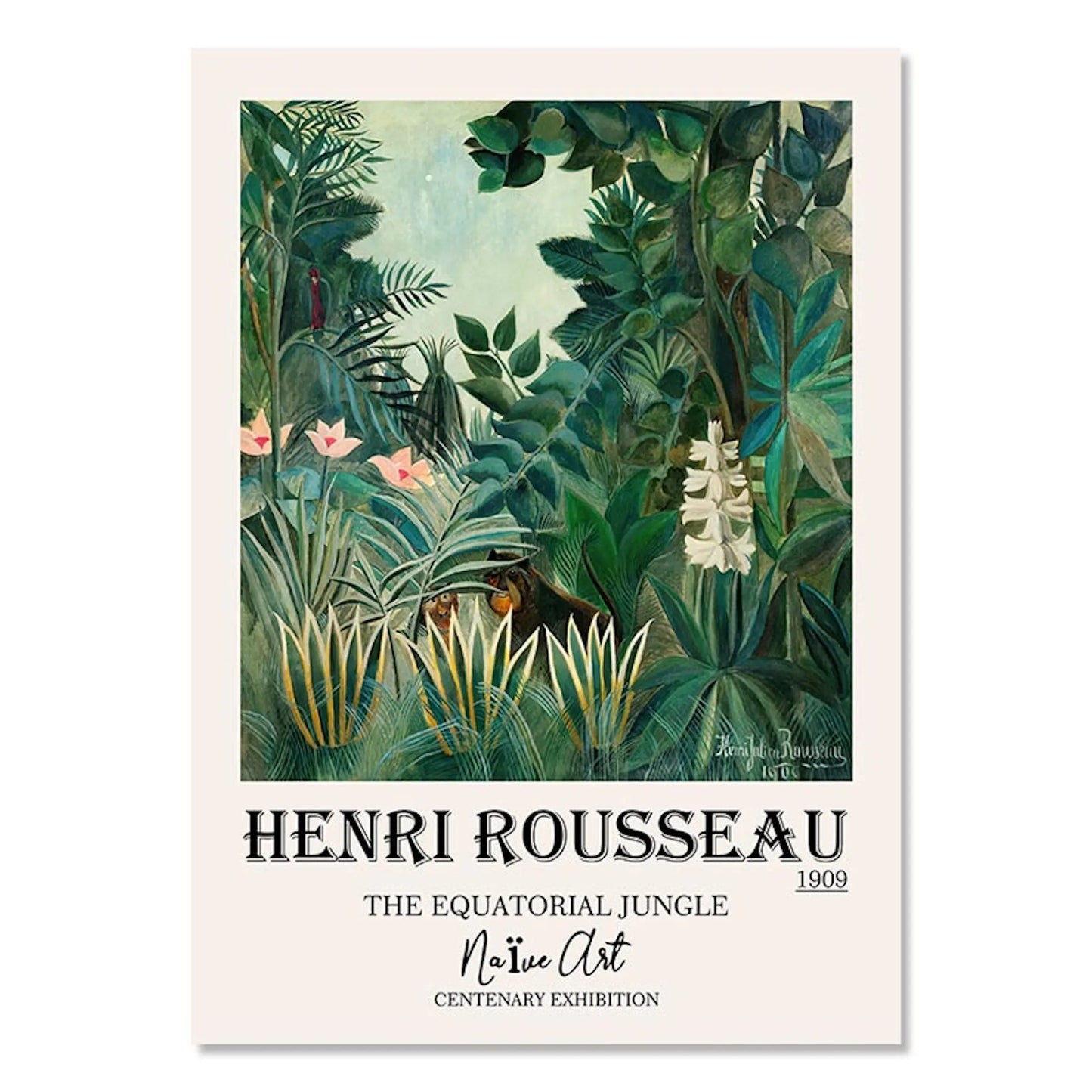 Poster Blumen Van Gogh Henri Matisse Rousseau Museum | Bilder Wohnzimmer | Wandbilder Schlafzimmer | Deko Print ohne Rahmen | Bilder Set-6