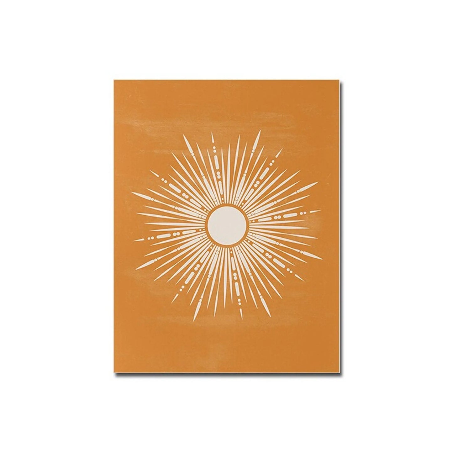 Poster Boho Abtrakt Sonne Berge und Pflanzen im Blumetopf als Deko Print ohne Rahmen-4