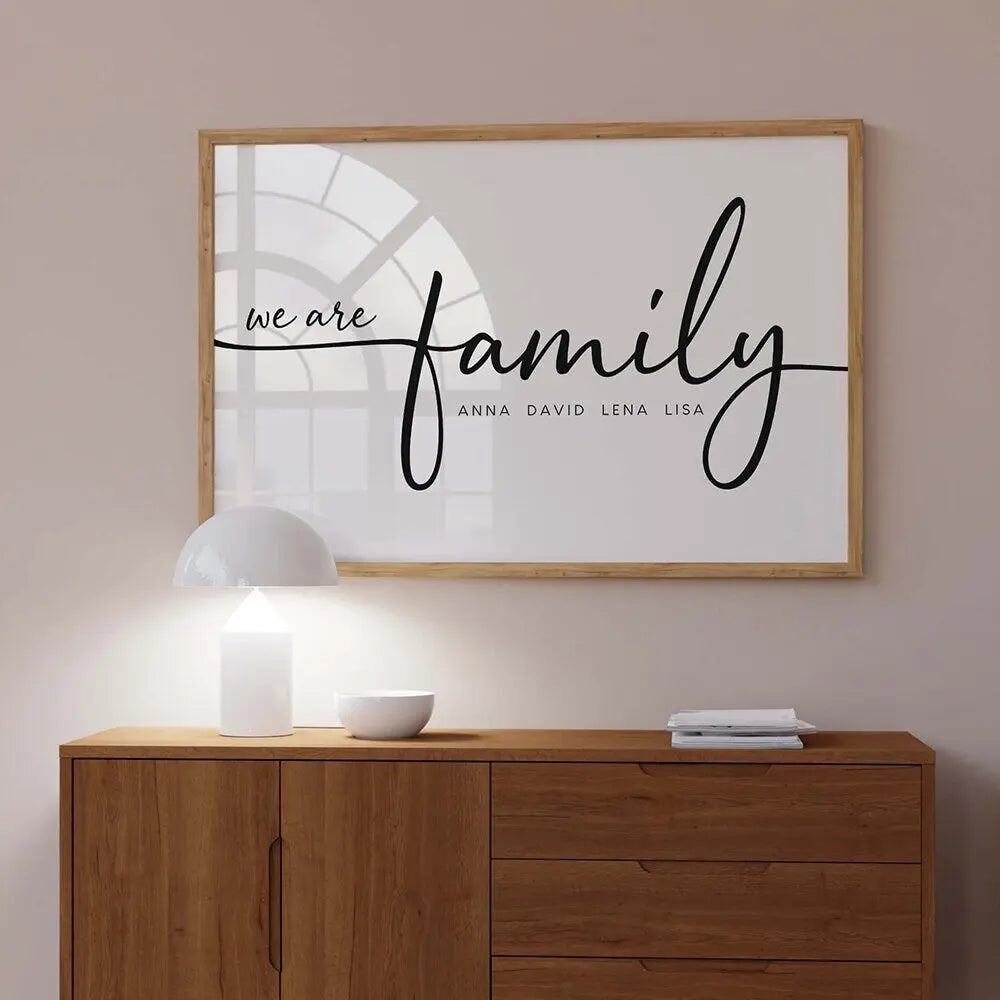 Poster Familie Personalisierte Namen als Deko Print ohne Rahmen-0